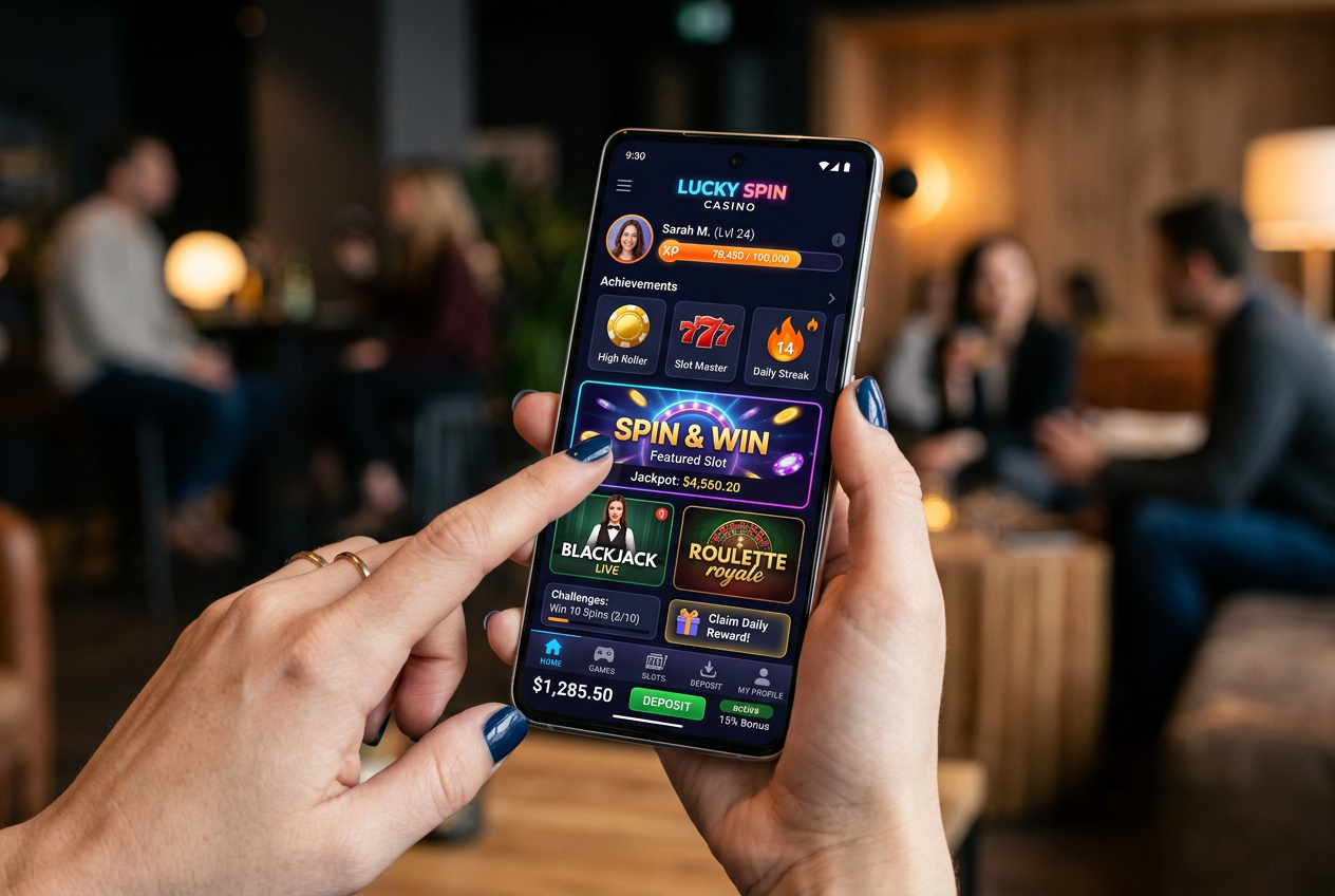 Moderní uživatelské rozhraní online casina s prvky gamifikace